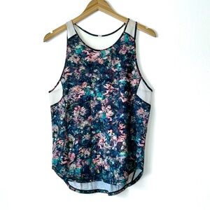 lululemon athletica Floral Print Tank Top in Navy, Pink, Teal